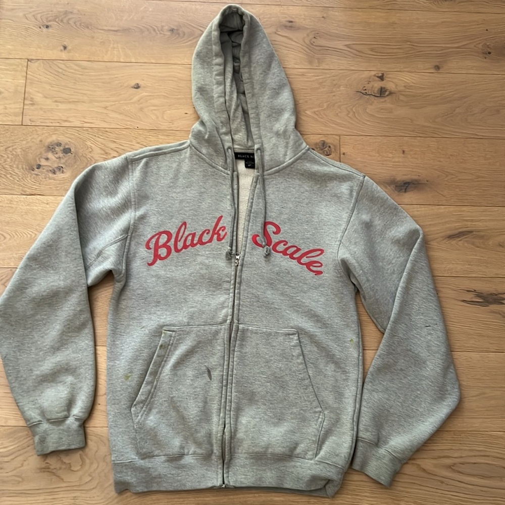 Black Scale Gray Zippered Hoodie
